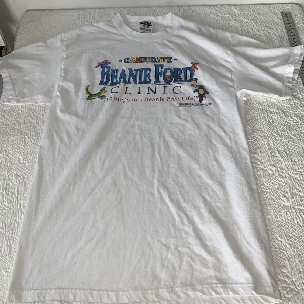 Vintage Ty Beanie Ford Clinic Baby Collectors Tee T-shirt L 1998 Excellent 90's